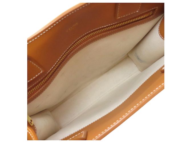 Céline Borsa a mano verticale Cabas 2 in 1 Celine Marrone Bianco - vista 5