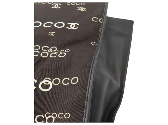 Chanel COCO Druck Canvas Tote Bag mit goldener Hardware Schwarz - Ansicht 13