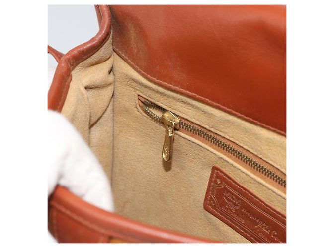 Borsa a Spalla MCM Logogram Vicetos PVC Marrone Oro Auth 163259 - vista 20