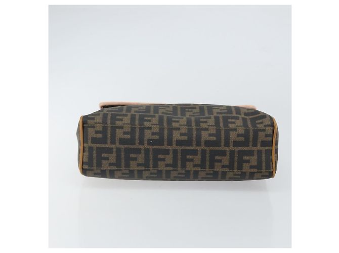 Borsa a mano in tela Zucca FENDI PVC marrone nero Auth 158200 - vista 5