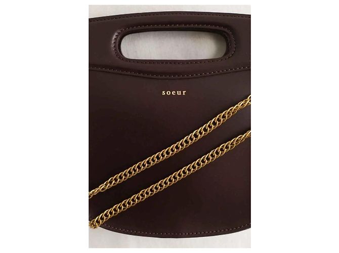 Soeur Mini bolsa de couro bordô - vista 4