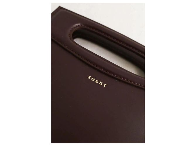 Soeur Mini bolsa de couro bordô - vista 5