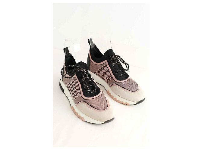 Hermès Addict Sneaker Rosa Stoff Gr. 38 Pink - Ansicht 3