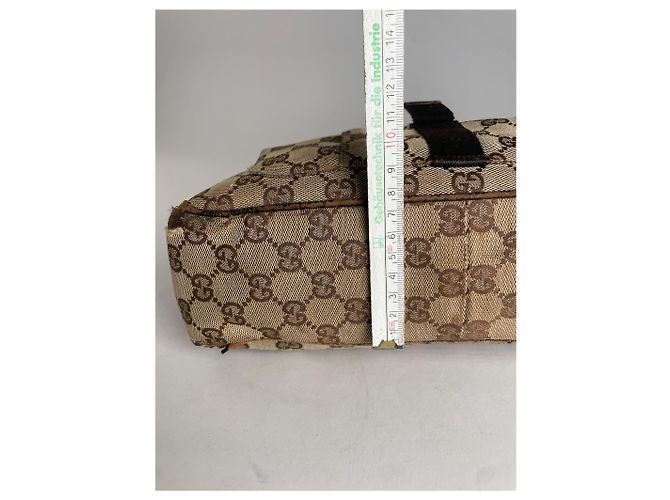 Vintage Gucci Monogramm 2Way Tasche Beige Braun - Ansicht 13