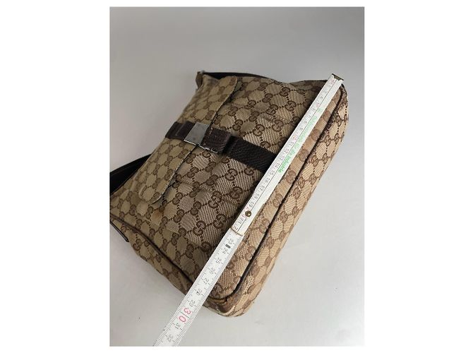 Vintage Gucci Monogramm 2Way Tasche Beige Braun - Ansicht 15