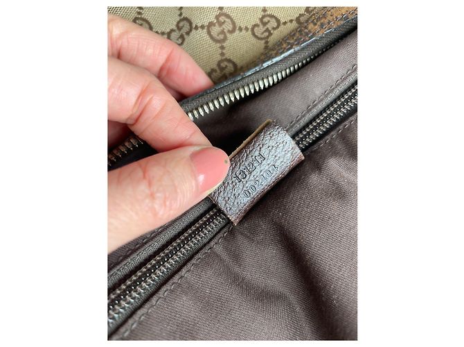 Vintage Gucci Monogramm 2Way Tasche Beige Braun - Ansicht 4