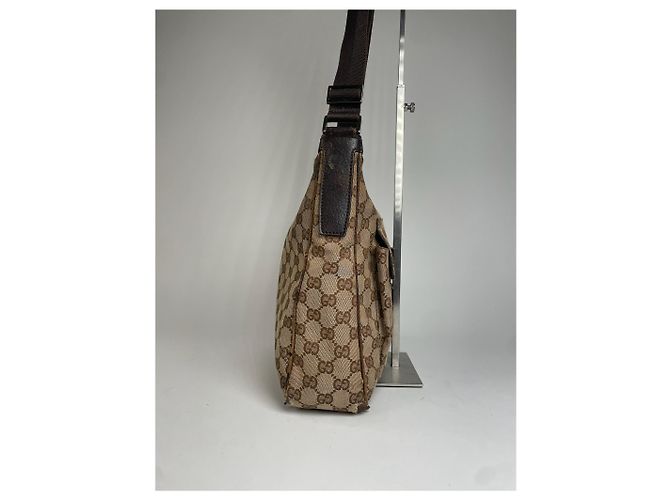 Vintage Gucci Monogramm 2Way Tasche Beige Braun - Ansicht 9