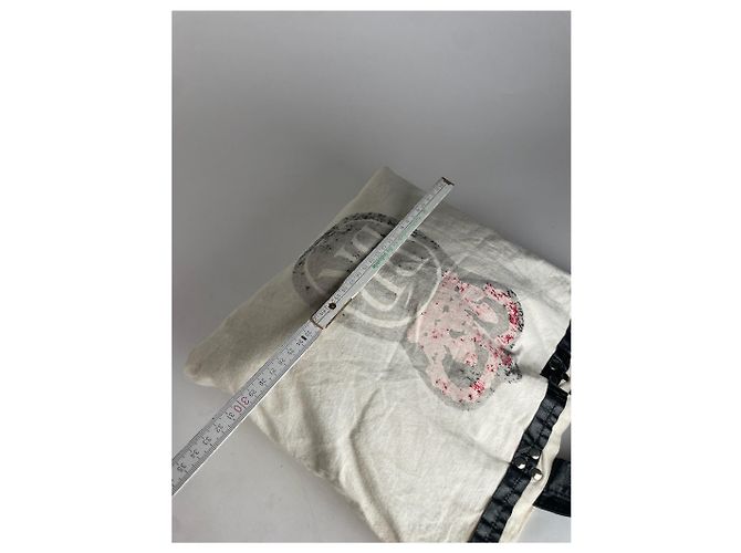 Comme Des Garcons Vintage Comme Des Garçons Canvas Tote Bah White Black Tragetasche Weiß - Ansicht 11
