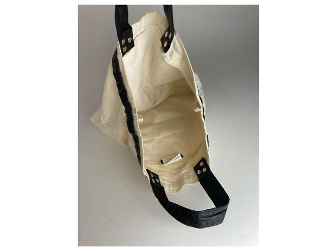Comme Des Garcons Vintage Comme Des Garçons Canvas Tote Bah White Black Tragetasche Weiß - Ansicht 4