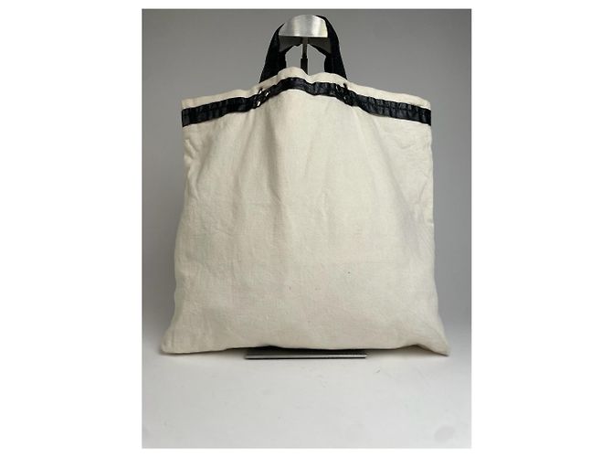 Comme Des Garcons Vintage Comme Des Garçons Canvas Tote Bah White Black Tragetasche Weiß - Ansicht 9