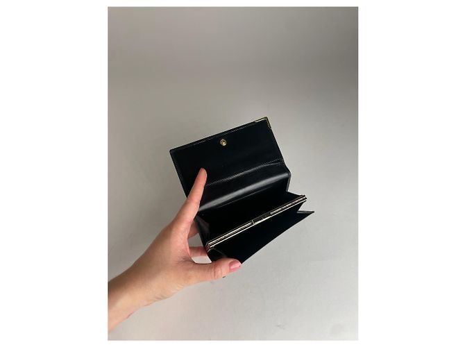 Vintage Givenchy Leather Wallet Black - view 5