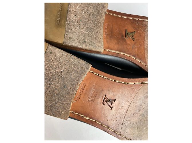 Mocassini in pelle vintage Louis Vuitton neri EU35,5 Nero - vista 4