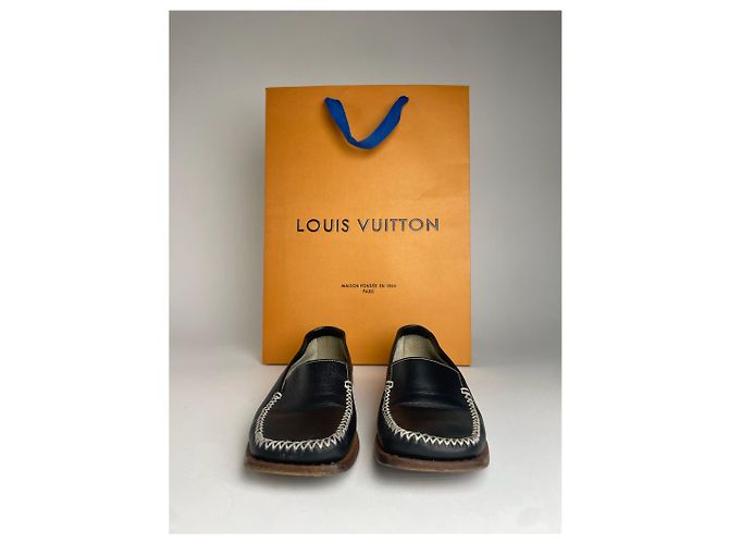 Mocassini in pelle vintage Louis Vuitton neri EU35,5 Nero - vista 6