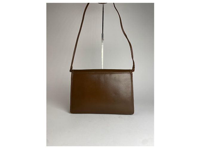 Bolsa de ombro de couro assimétrica vintage Givenchy marrom - vista 2
