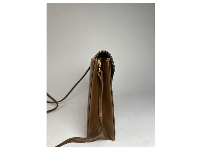 Bolsa de ombro de couro assimétrica vintage Givenchy marrom - vista 7