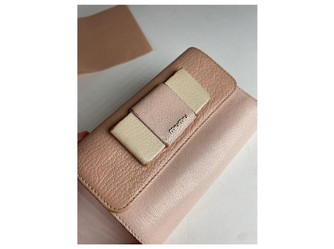 Vintage Miu Miu Pink Leather Wallet - view 5