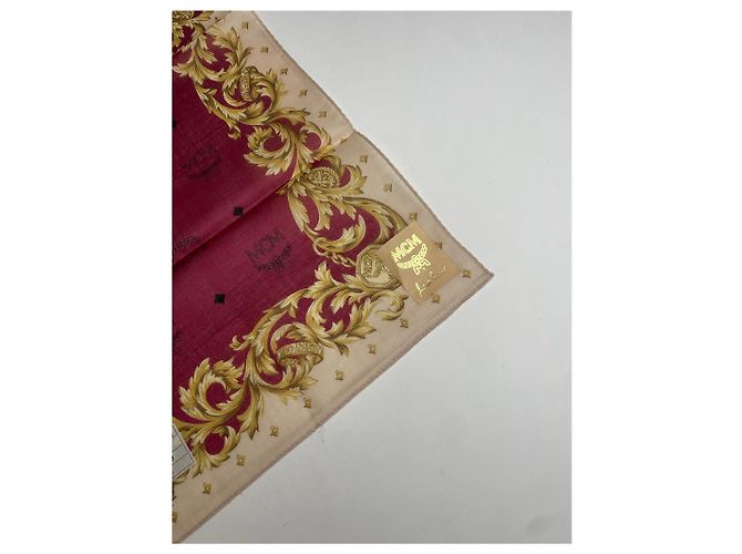 Sciarpa Vintage MCM Monogramma Viola Oro Nero Porpora - vista 6