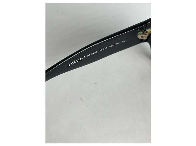Céline Vintage Celine Paris Übergroße Sonnenbrille Schwarz - Ansicht 10