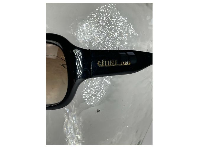 Céline Vintage Celine Paris Übergroße Sonnenbrille Schwarz - Ansicht 2