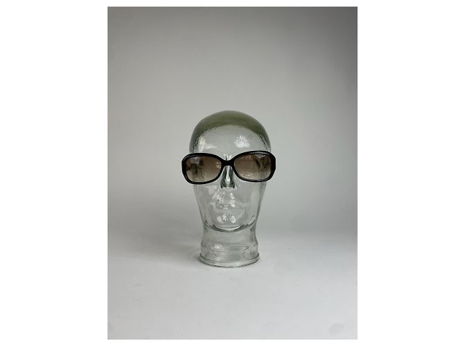 Céline Vintage Celine Paris Übergroße Sonnenbrille Schwarz - Ansicht 5