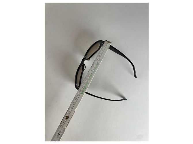 Céline Vintage Celine Paris Übergroße Sonnenbrille Schwarz - Ansicht 6