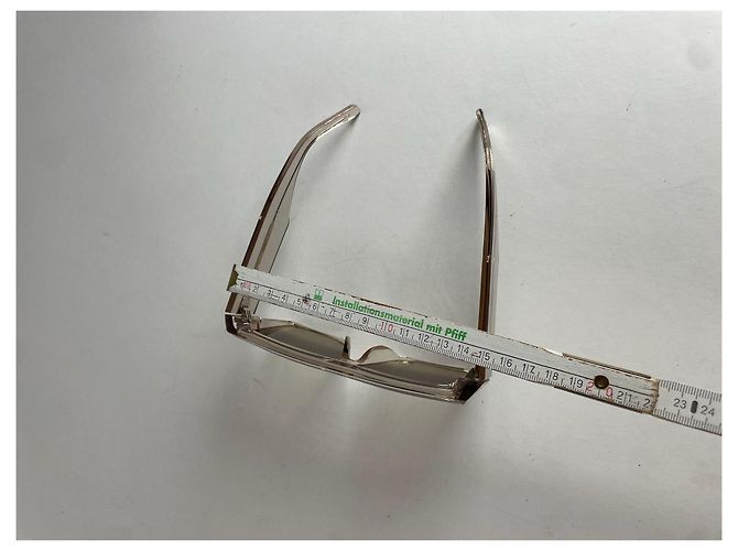 Céline Vintage Celine Paris Übergroße Sonnenbrille Silber - Ansicht 5