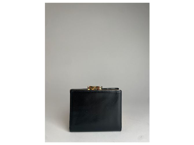 Vintage Givenchy Snake Emblossed Leather Wallet Black Brown - view 2