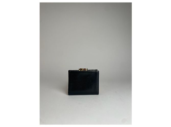 Vintage Givenchy Snake Emblossed Leather Wallet Black Brown - view 6