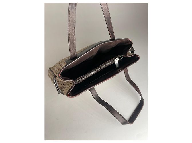 Triomphe Céline Vintage Celine Monogram Handtasche Beige Braun - Ansicht 5