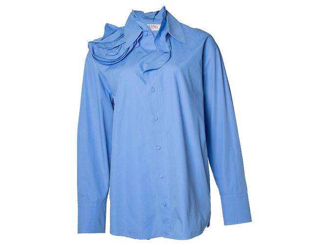 Camisa de algodón azul Valentino Garavani - vista 2