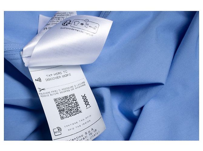 Camisa de algodón azul Valentino Garavani - vista 8