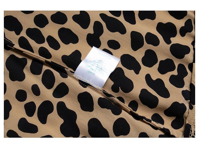 Autre Marque Falda midi envolvente con estampado de leopardo Rixo London Castaño Negro - vista 7
