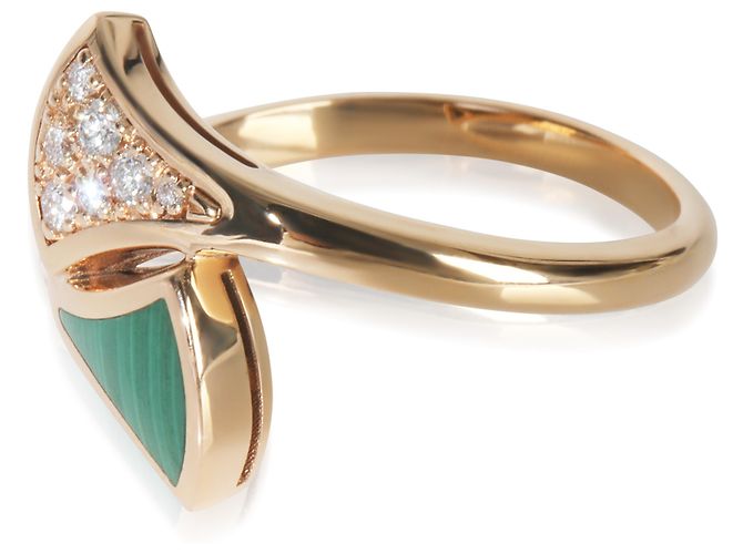 Bulgari Anello Diva's Dream in oro rosa, malachite e diamanti BVLGARI - vista 3