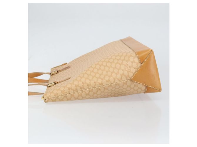 Céline Borsa tote Macadam vintage Celine in tela e pelle Beige - vista 4