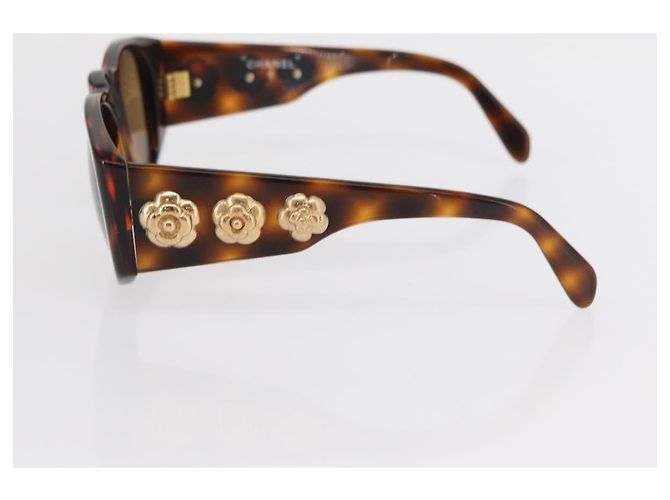 Gafas de sol Camélia de Chanel de plástico Castaño - vista 3