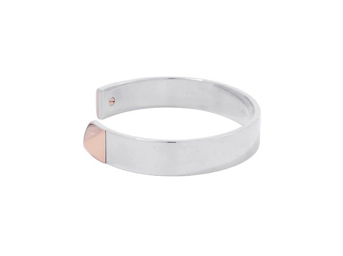 Pulseira charm em ouro rosa 18K e prata Hermès - vista 2