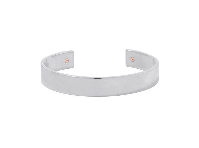 Pulseira charm em ouro rosa 18K e prata Hermès - vista 3