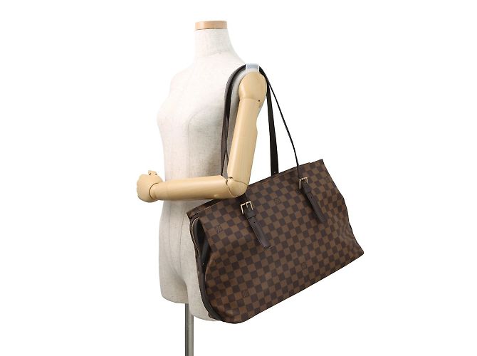 Borsa Tote Chelsea Damier Ebene Louis Vuitton Rosso - vista 4