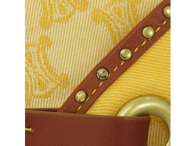 Céline Borsa tote Celine Macadam in tela gialla Giallo - vista 13