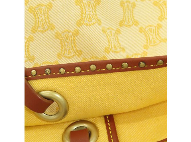 Céline Borsa tote Celine Macadam in tela gialla Giallo - vista 14