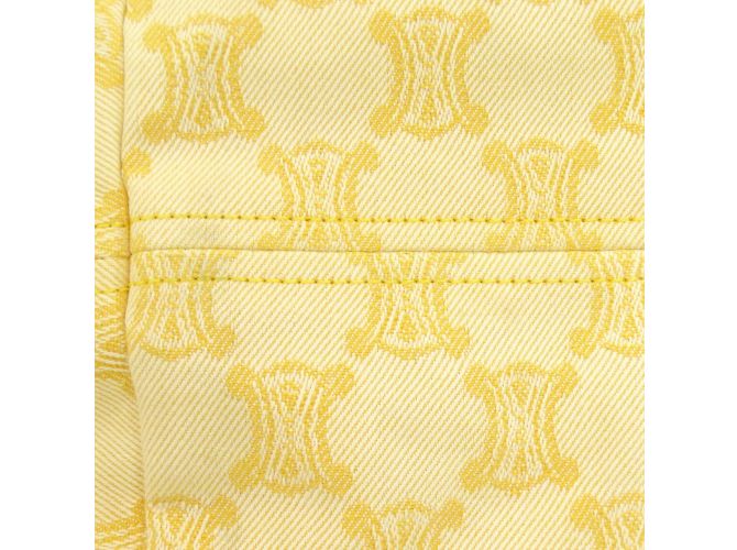 Céline Borsa tote Celine Macadam in tela gialla Giallo - vista 16
