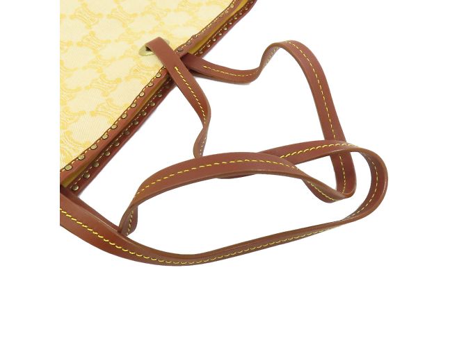 Céline Borsa tote Celine Macadam in tela gialla Giallo - vista 18