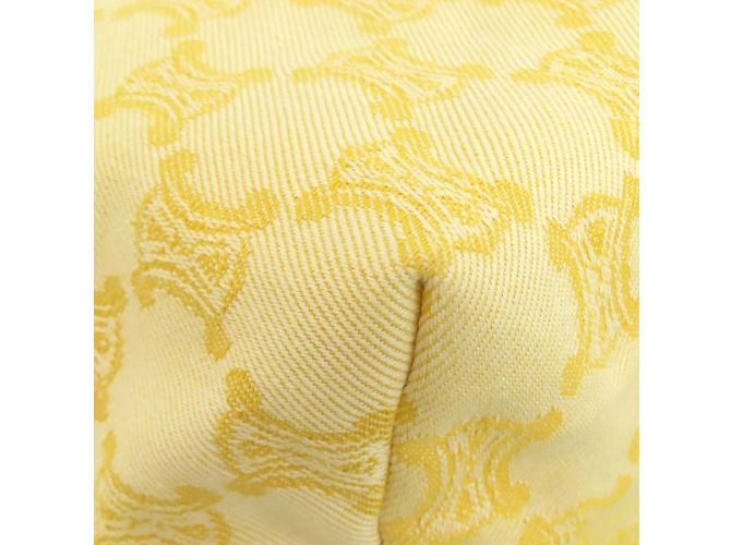 Céline Borsa tote Celine Macadam in tela gialla Giallo - vista 23