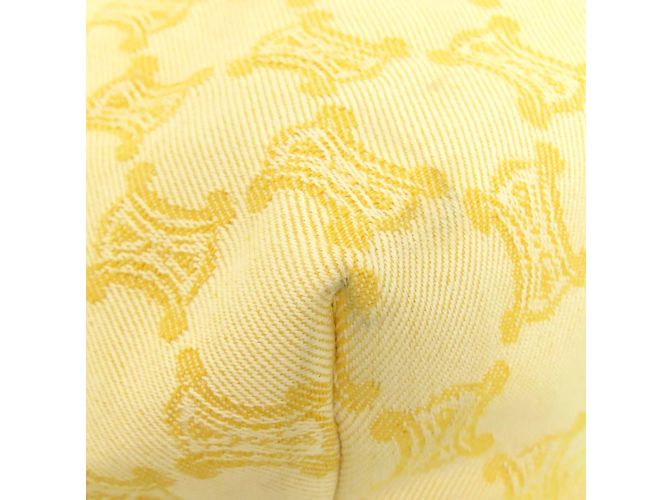 Céline Borsa tote Celine Macadam in tela gialla Giallo - vista 25