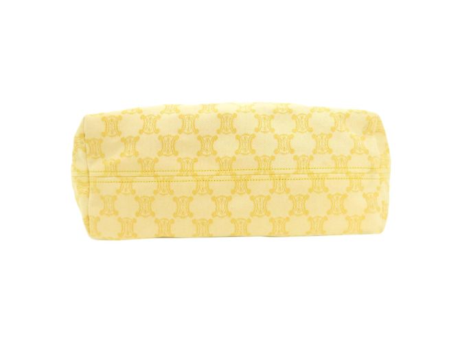 Céline Borsa tote Celine Macadam in tela gialla Giallo - vista 4