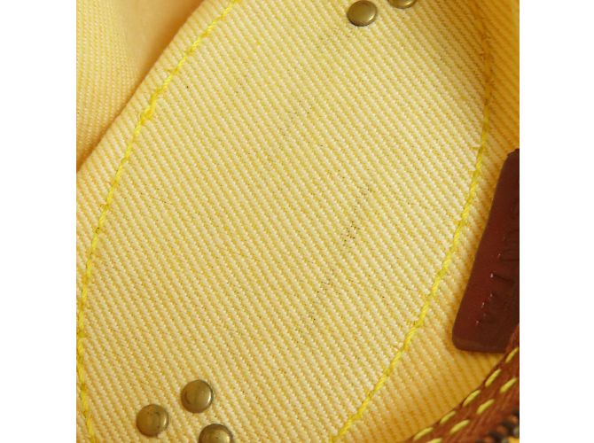 Céline Borsa tote Celine Macadam in tela gialla Giallo - vista 9