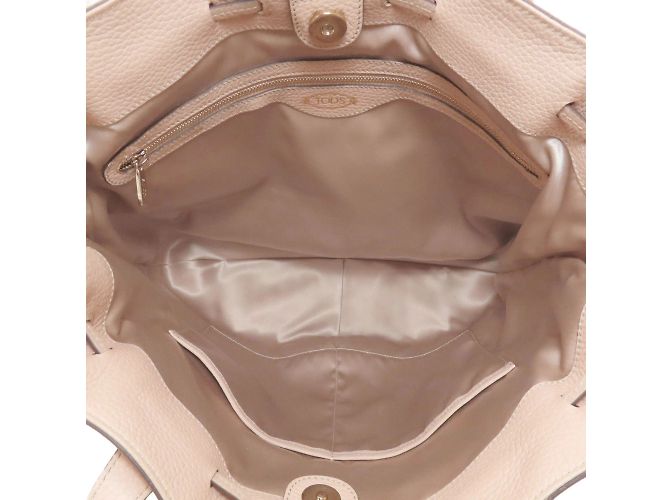 Tod's rosa Leder Beuteltasche mit Kordelzug Pink - Ansicht 5