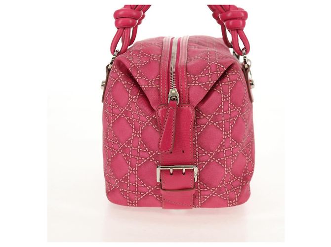 Borsa Cannage in tela Christian Dior Rosa - vista 4