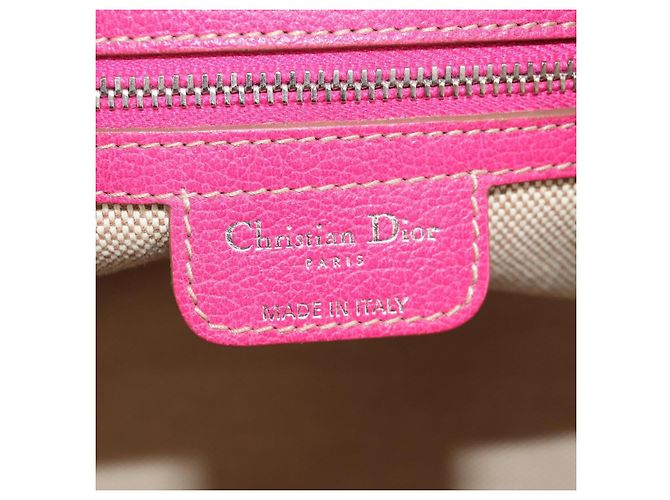 Borsa Cannage in tela Christian Dior Rosa - vista 6