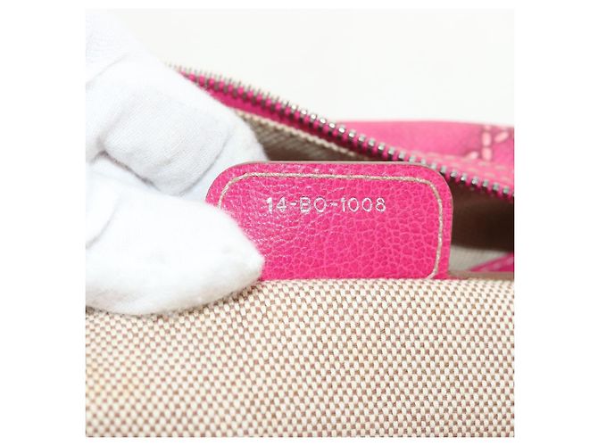 Borsa Cannage in tela Christian Dior Rosa - vista 7